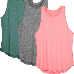 Racerback workout tanks size Medium. Set of 3.